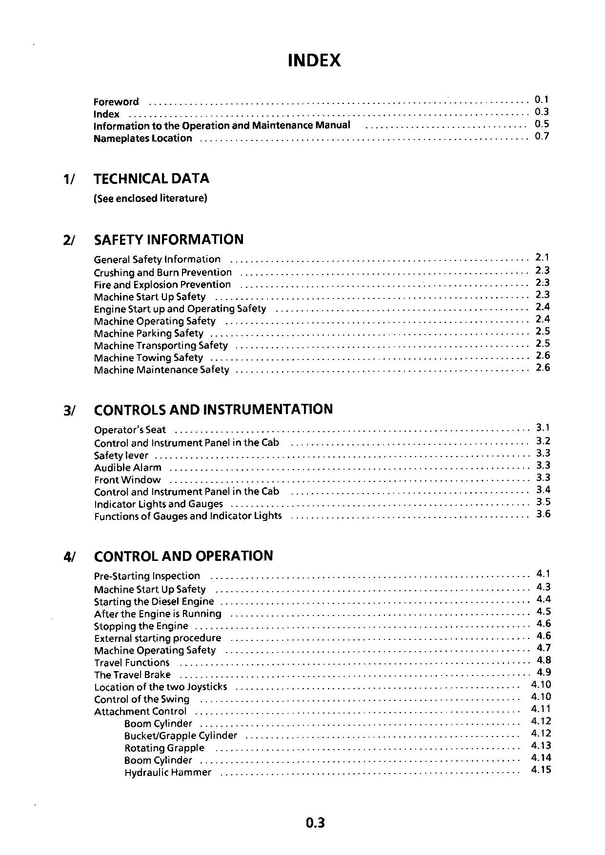 Liebherr R310 Excavator Operators manual