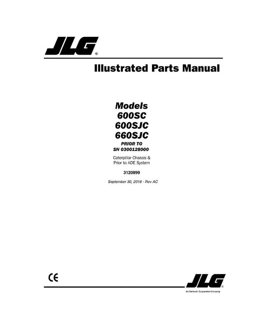 JLG 600SC 600SJC 660SJC Boom Lift  Parts Catalog Manual Chassi