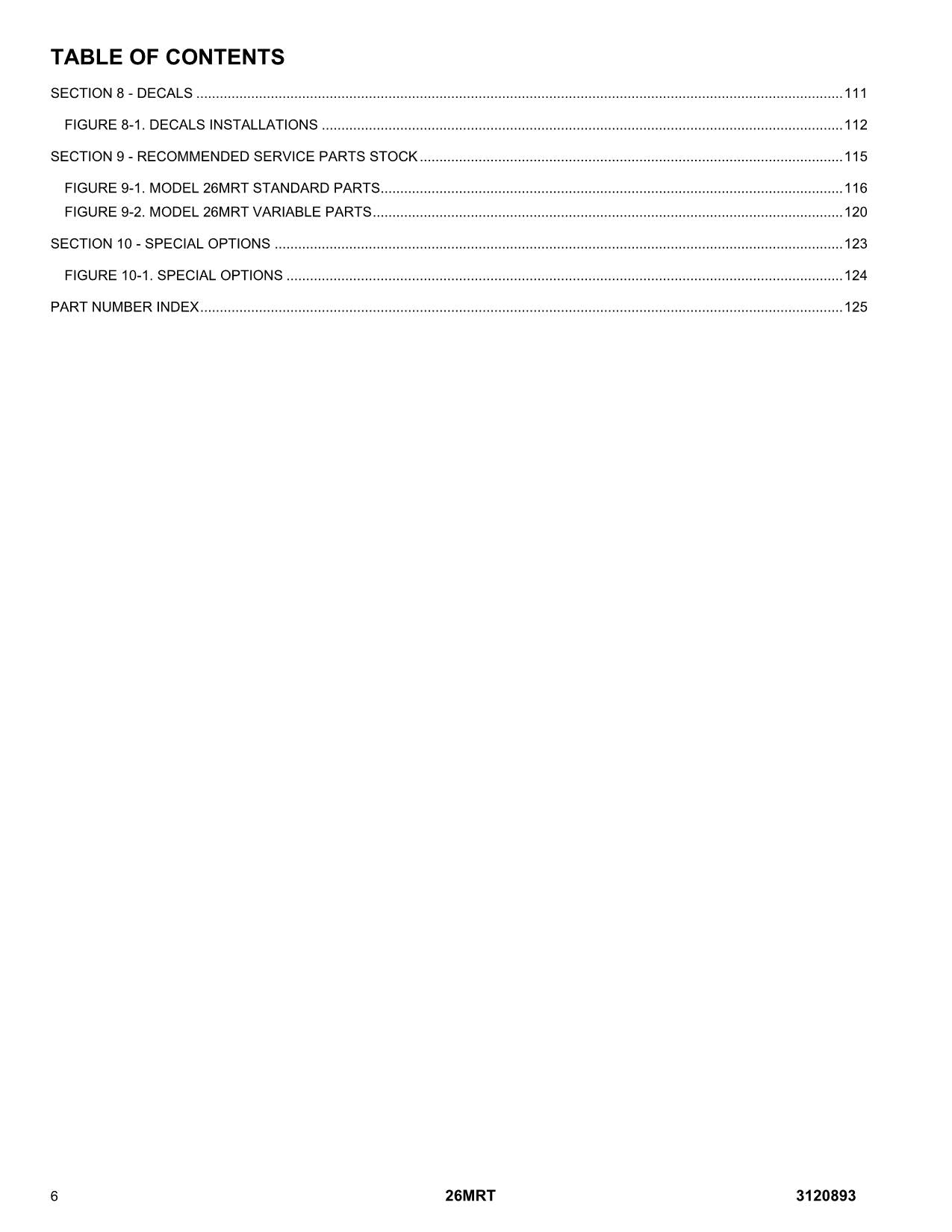 JLG 26MRT Scissor Lift Parts Catalog Manual