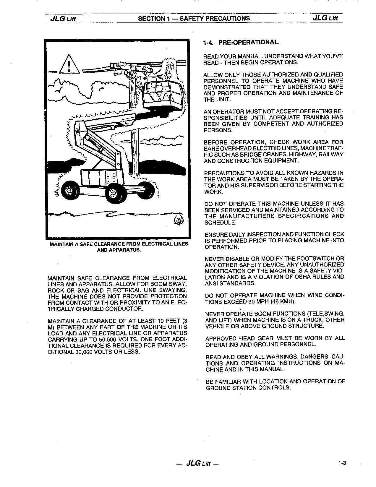 JLG 40HA Boom Lift Maintenance Operation Operators Manual