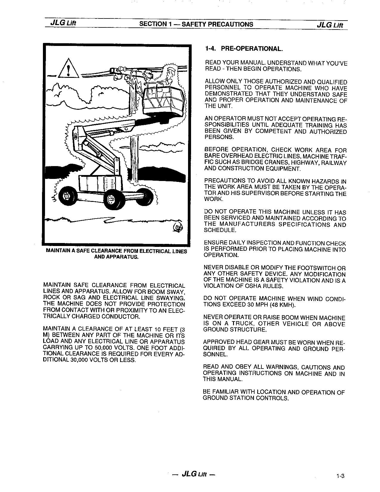 JLG 60HA Boom Lift Maintenance Operation Operators Manual