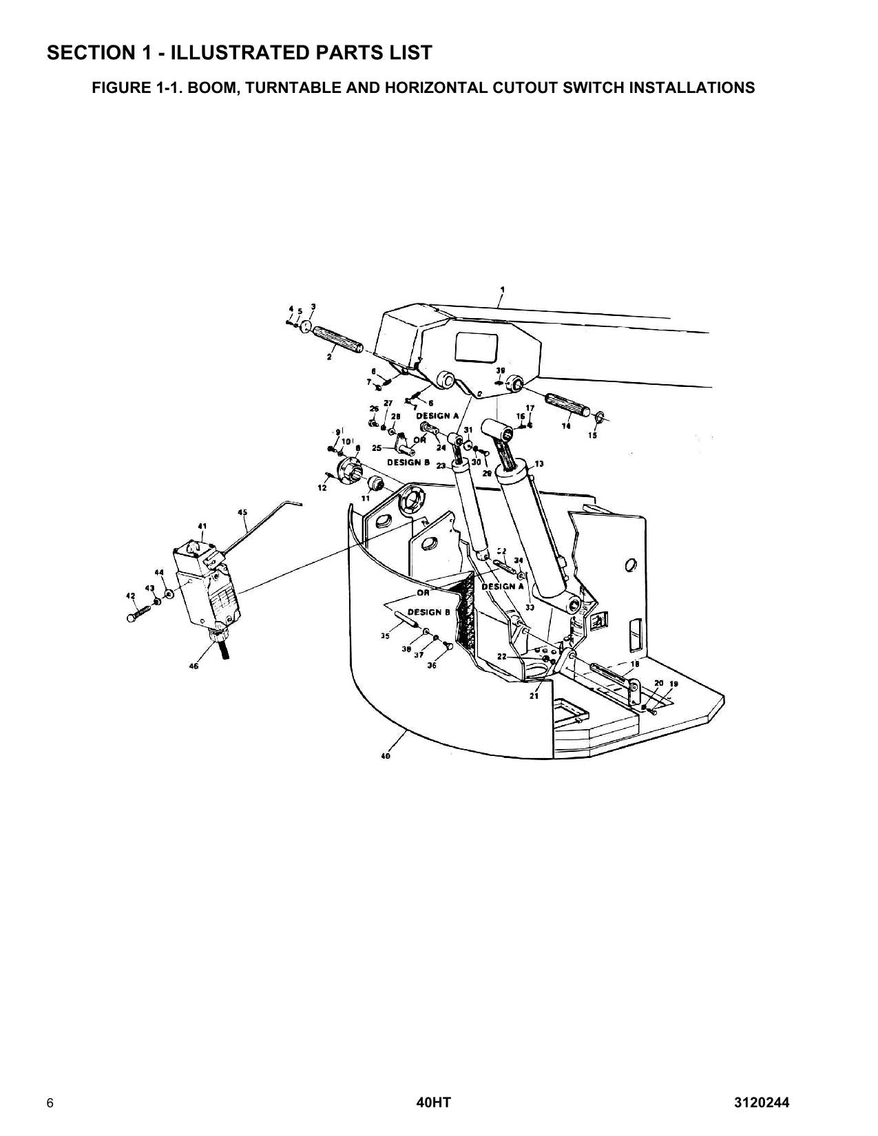 JLG 40HT Boom Lift Parts Catalog Manual