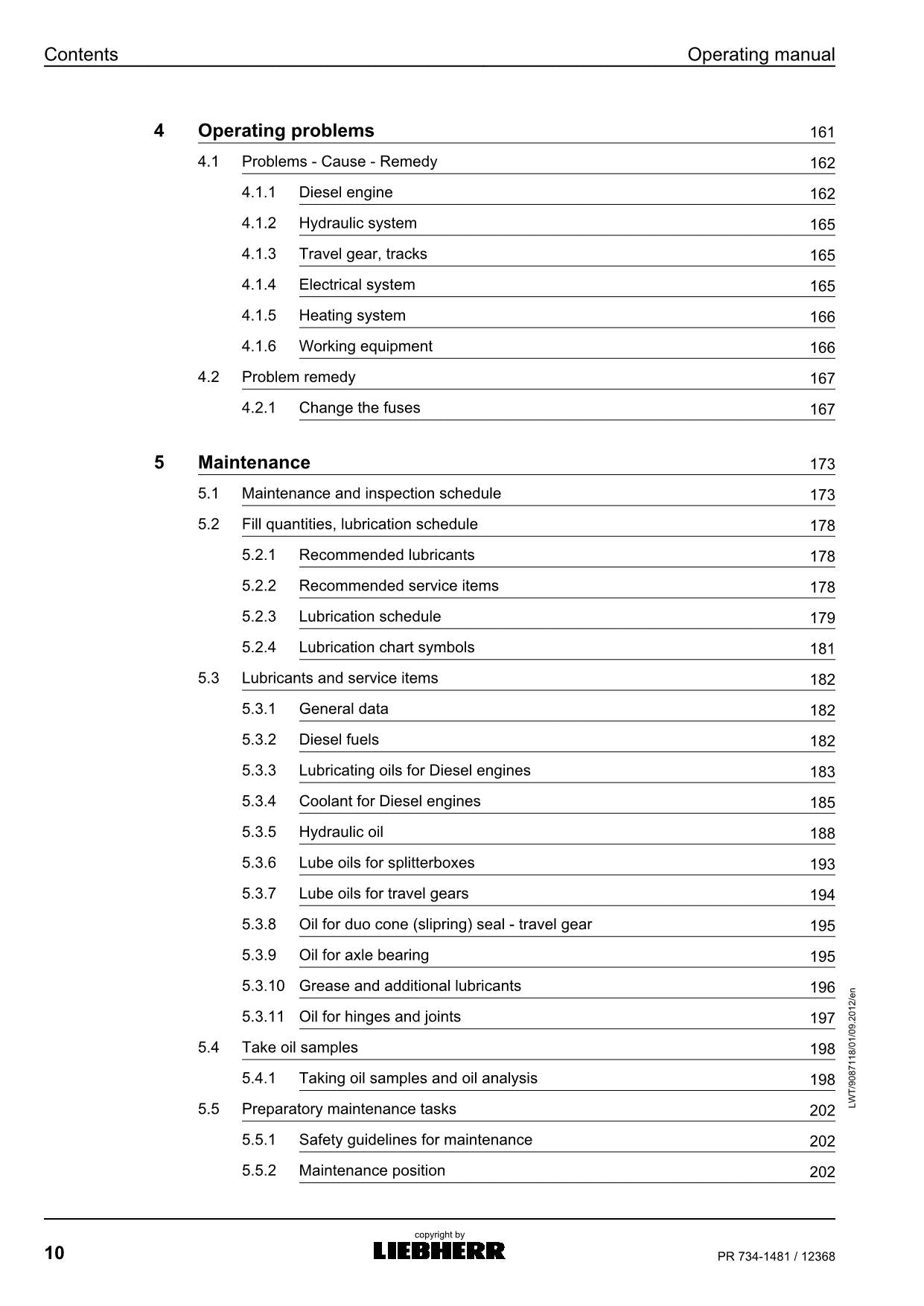 Liebherr PR734-1481 Dozer Operators manual