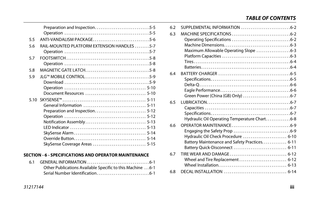 JLG R2632 R3246 Boom Lift Maintenance Operation Operators Manual