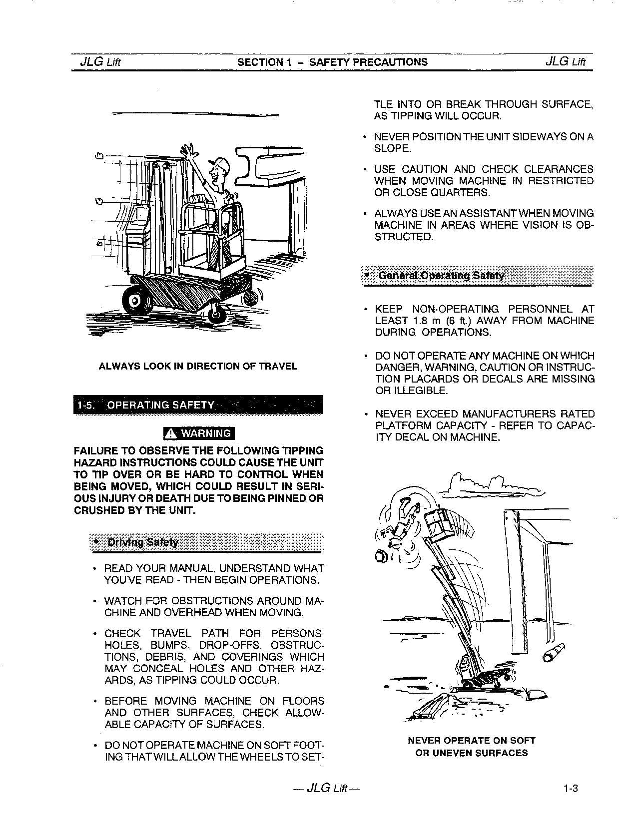 JLG 10VP 15VP 20VP- Operation Vertical Mast Operators Manual EN FR DE IT ES lang