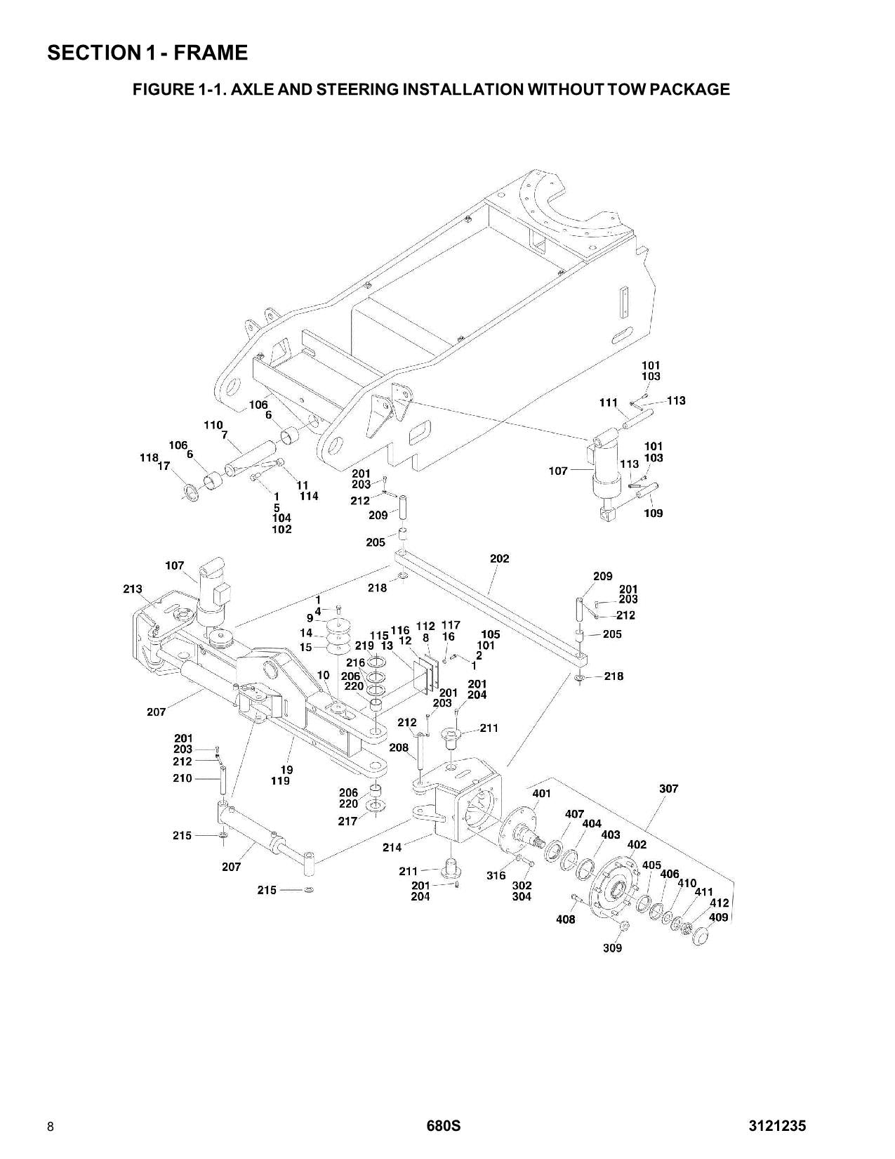 JLG 680S Boom Lift Parts Catalog Manual