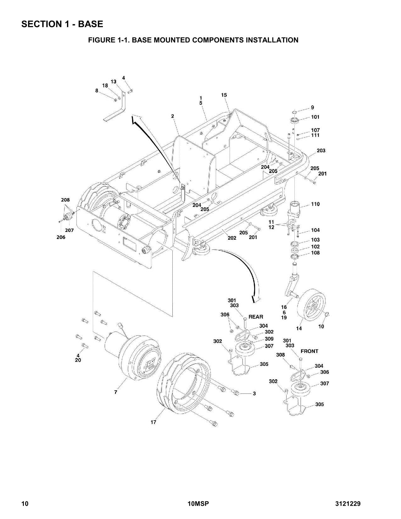 JLG 10MSP Vertical Mast Parts Catalog Manual 130000001-0130032507