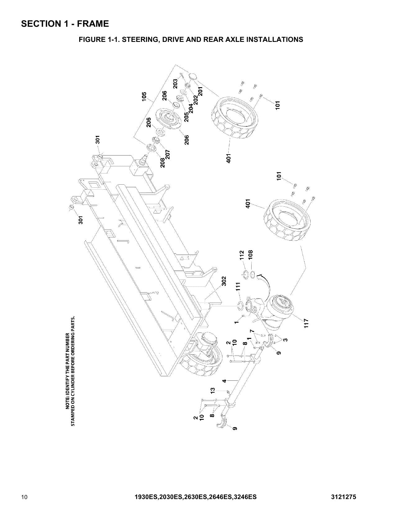 JLG 1930ES 2030ES 2630ES 2646ES 3246ES Scissor Lift Parts Catalog Manual