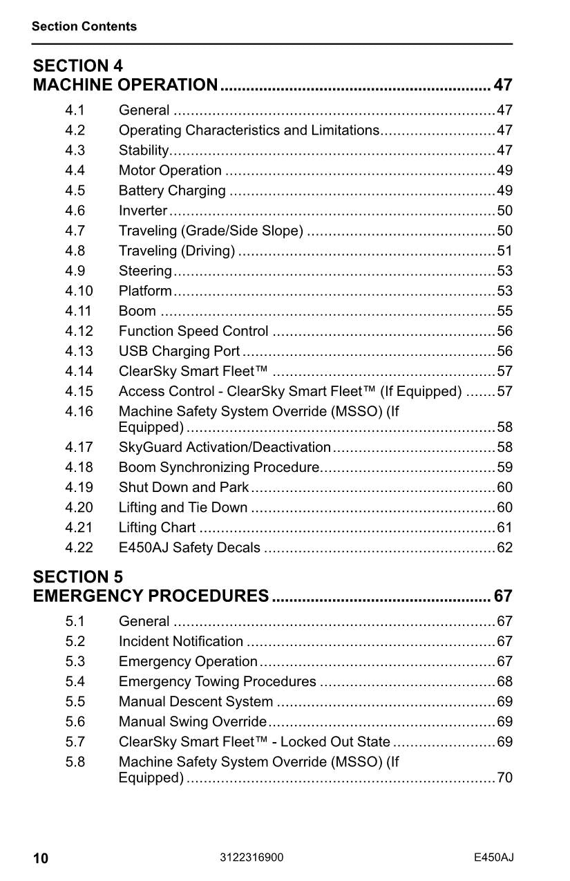 JLG E450AJ Boom Lift Maintenance Operation Operators Manual 3122316900