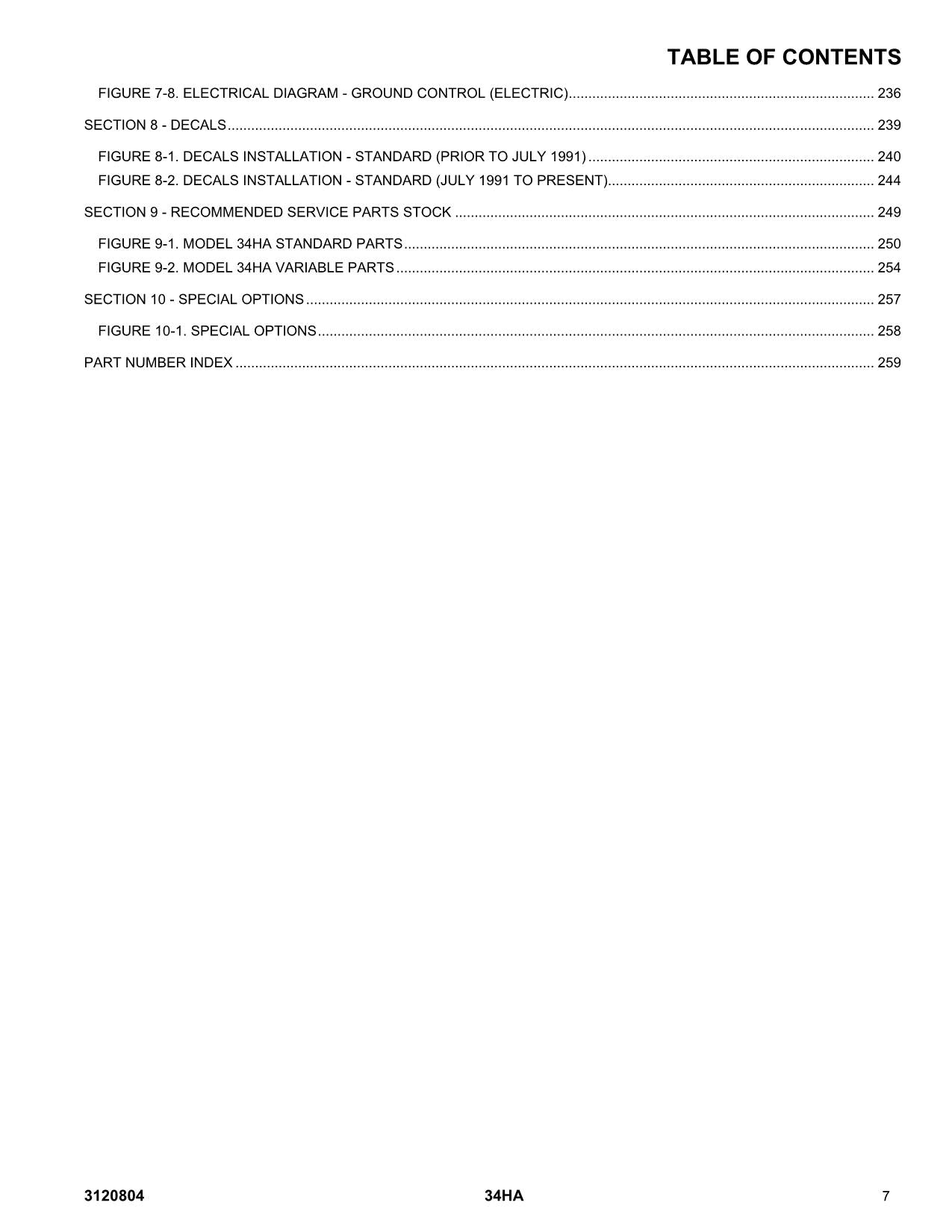 JLG 34HA Boom Lift Parts Catalog Hard Copy Manual