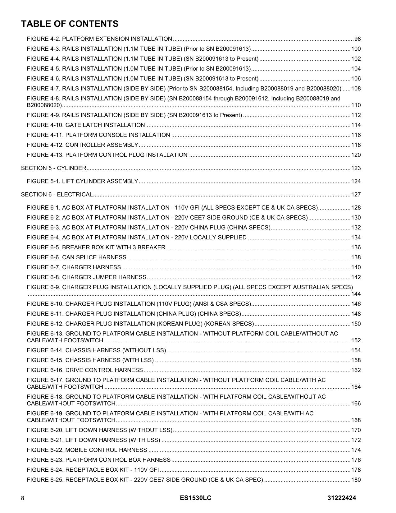 JLG ES1530LC  Scissor Lift Parts Catalog Manual