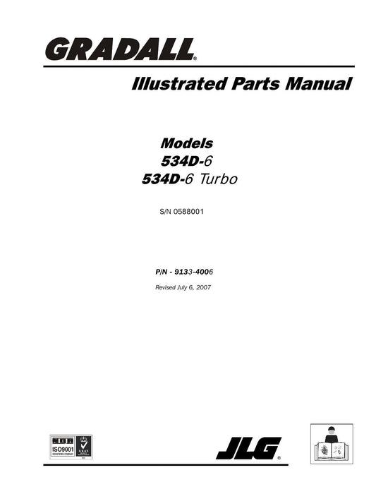 GRADALL 534D-6 534D-6T Telehandler Parts Catalog Manual