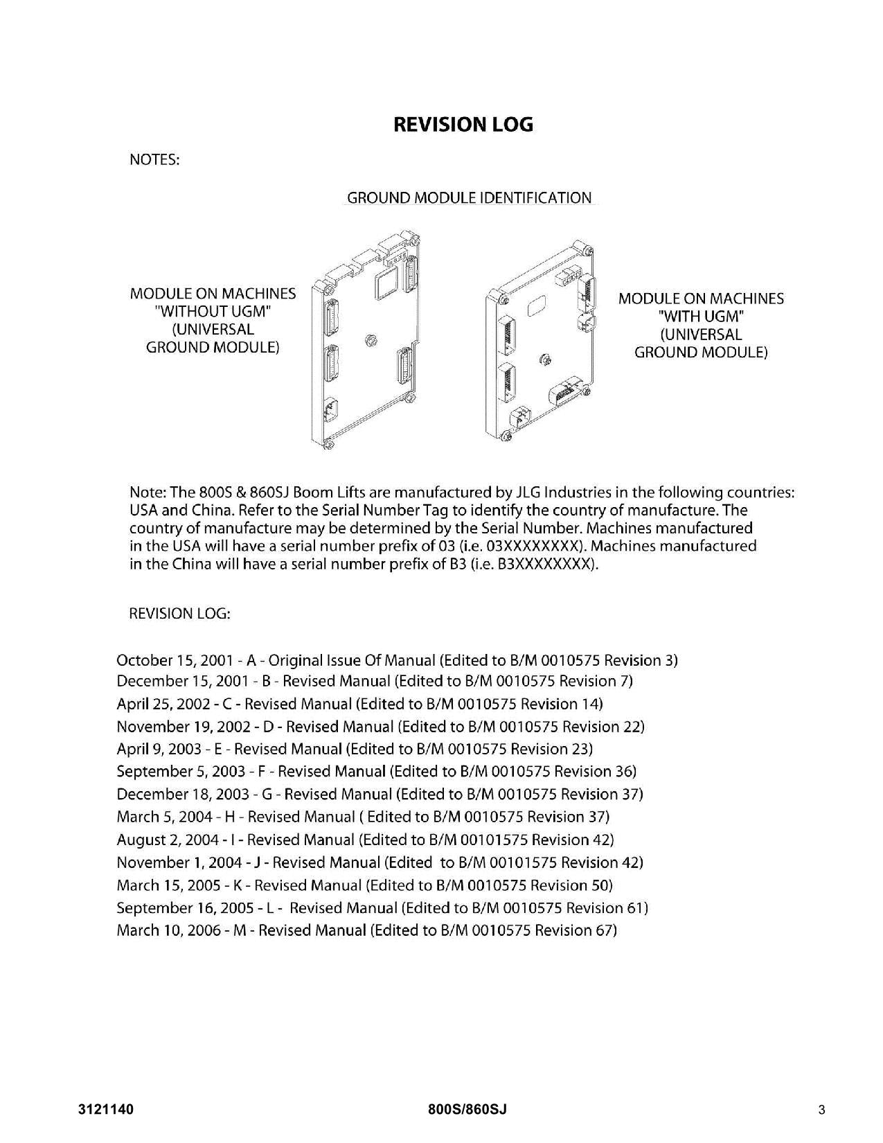 JLG 800S 860SJ Boom Lift Parts Catalog Manual Prior to 0300140000