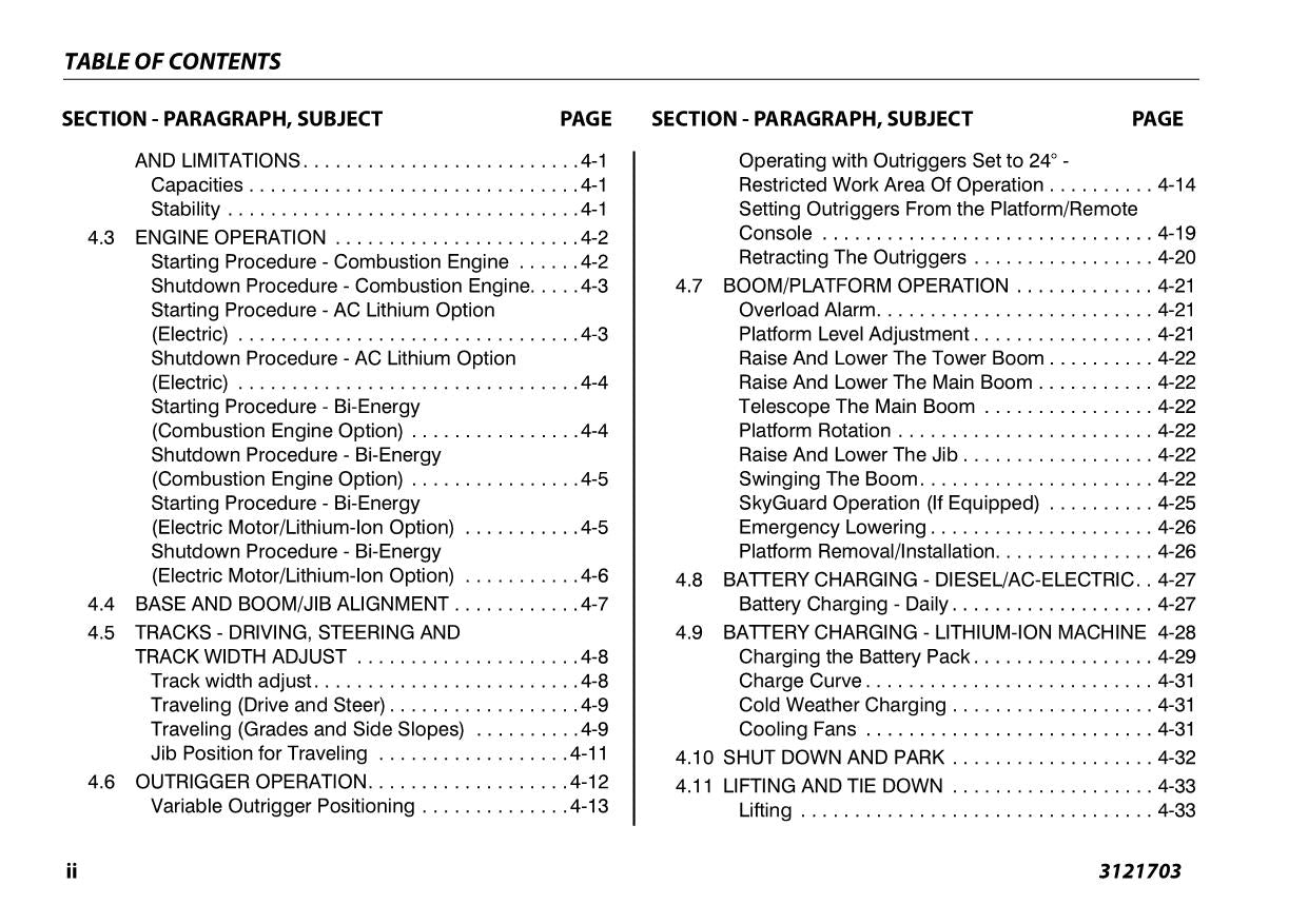 JLG X770AJ Compact Crawler Boom Maintenance Operation Operators Manual