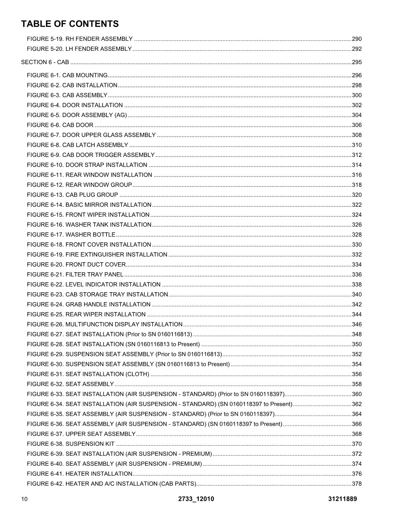 JLG  12010 2733 Telehandler Parts Catalog Manual 31211889