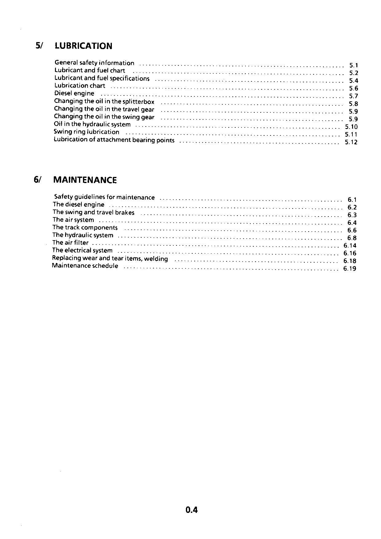 Liebherr R974 Excavator Operators manual