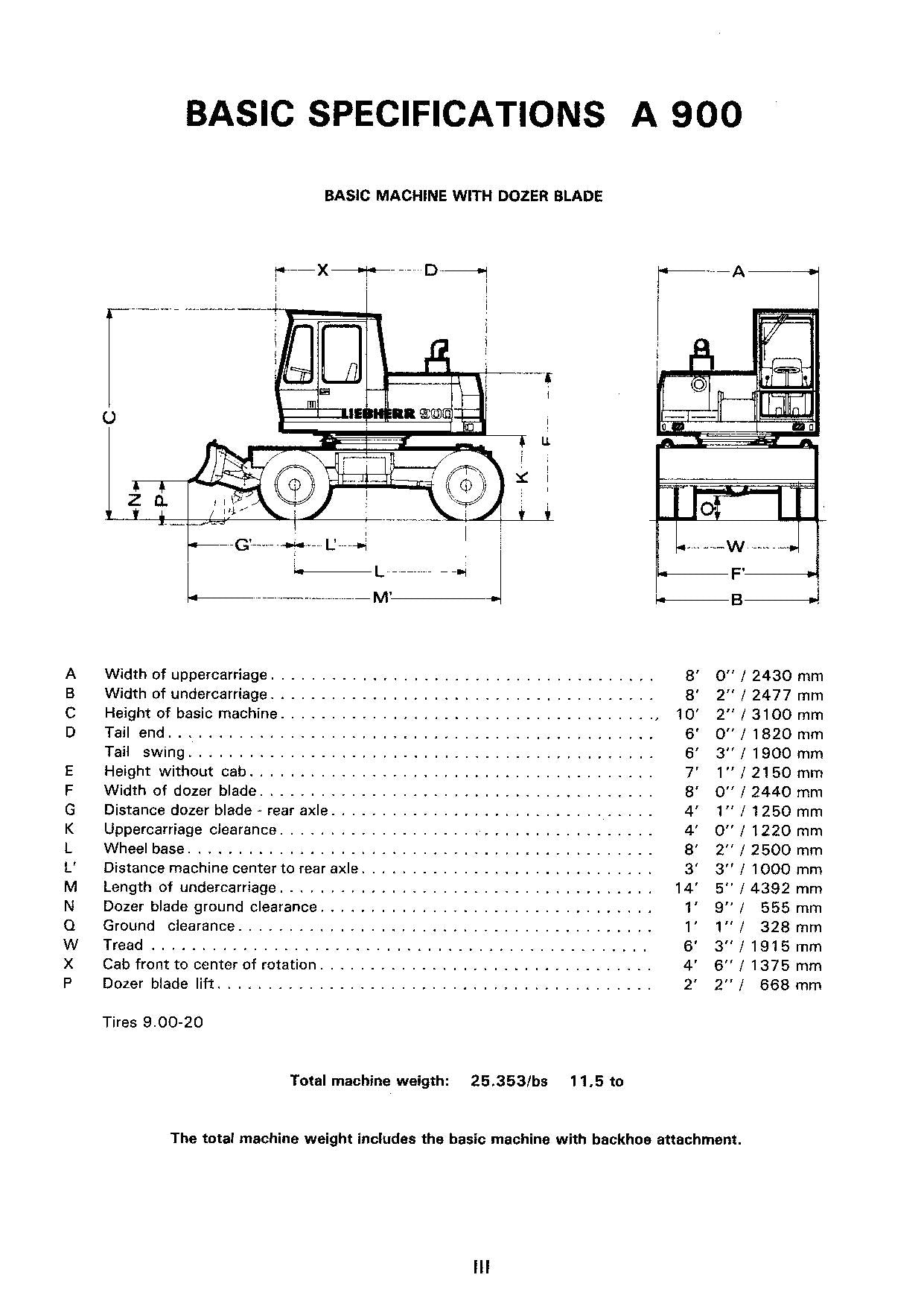 Liebherr A900 Excavator Operators manual