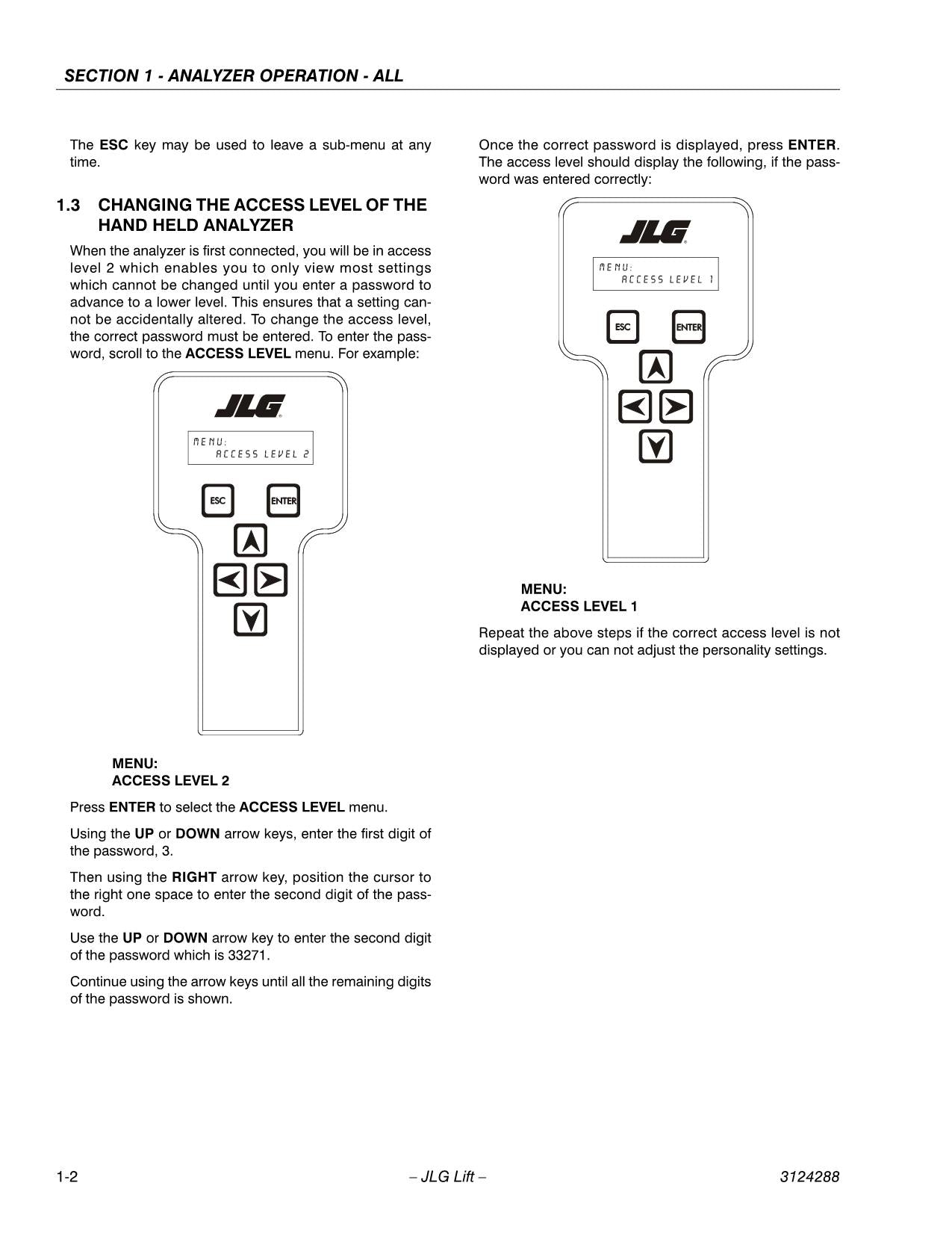 JLG LSS Supplement Scissor Lift Operation Parts Service Manual