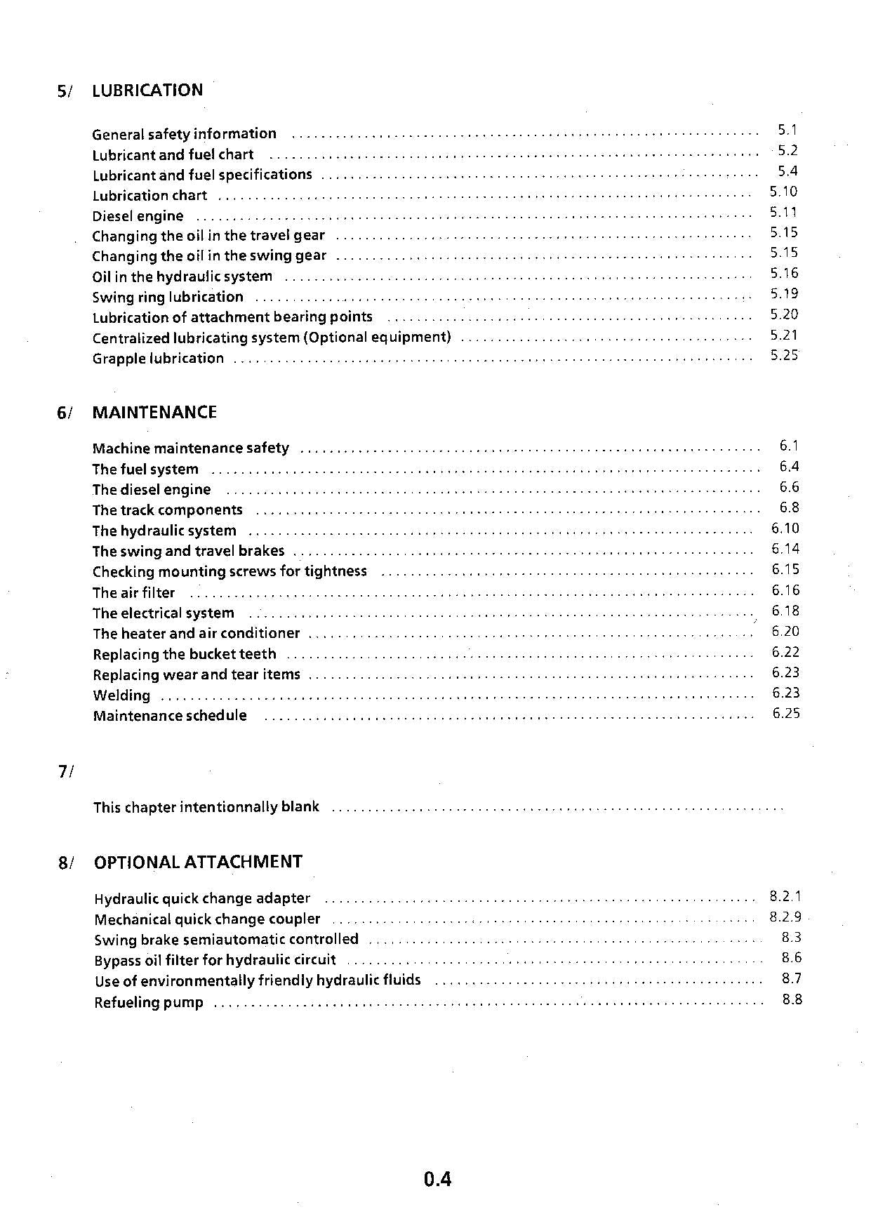 Liebherr R904 Litronic Excavator Operators manual serial 6001