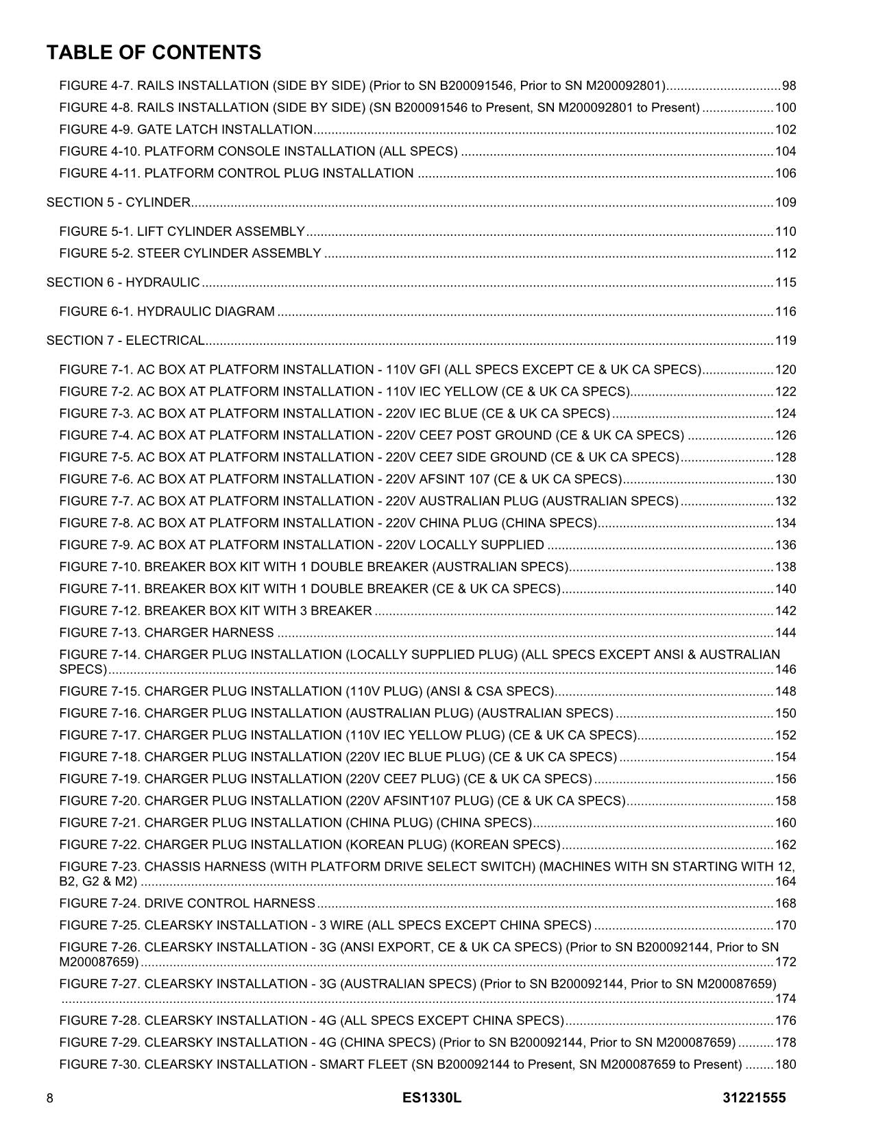 JLG ES1330L Scissor Lift Parts Catalog Hard Copy Manual