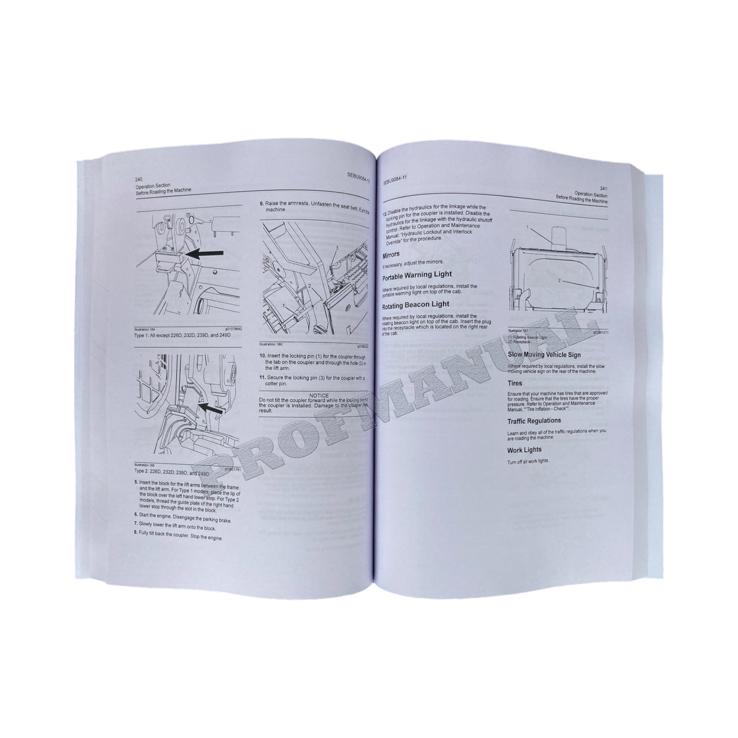 CATERPILLAR 226D 232D 236D 239D 242D 249D 257D 259D 262D 272D Operators MANUAL