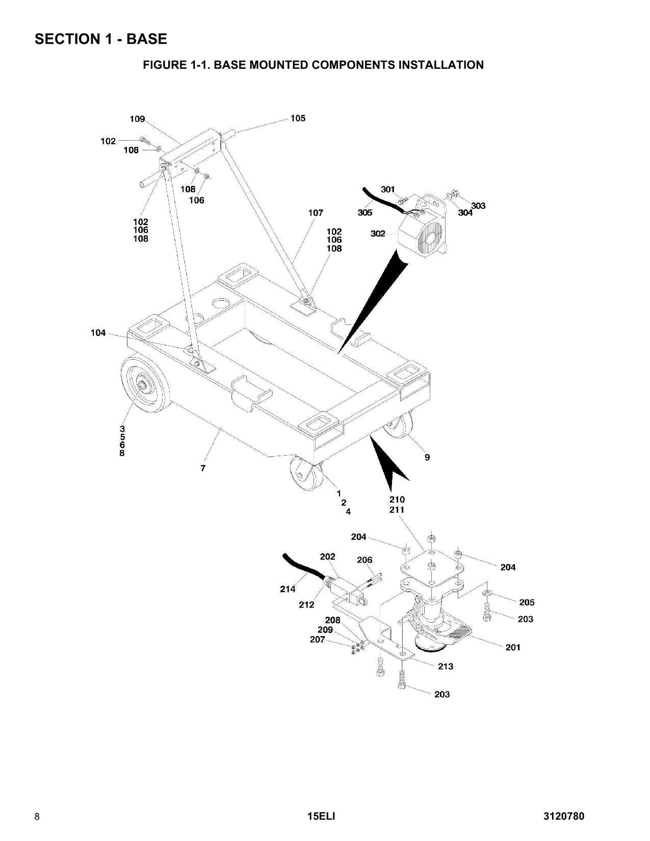 JLG 15ELI Vertical Mast Parts Catalog Manual