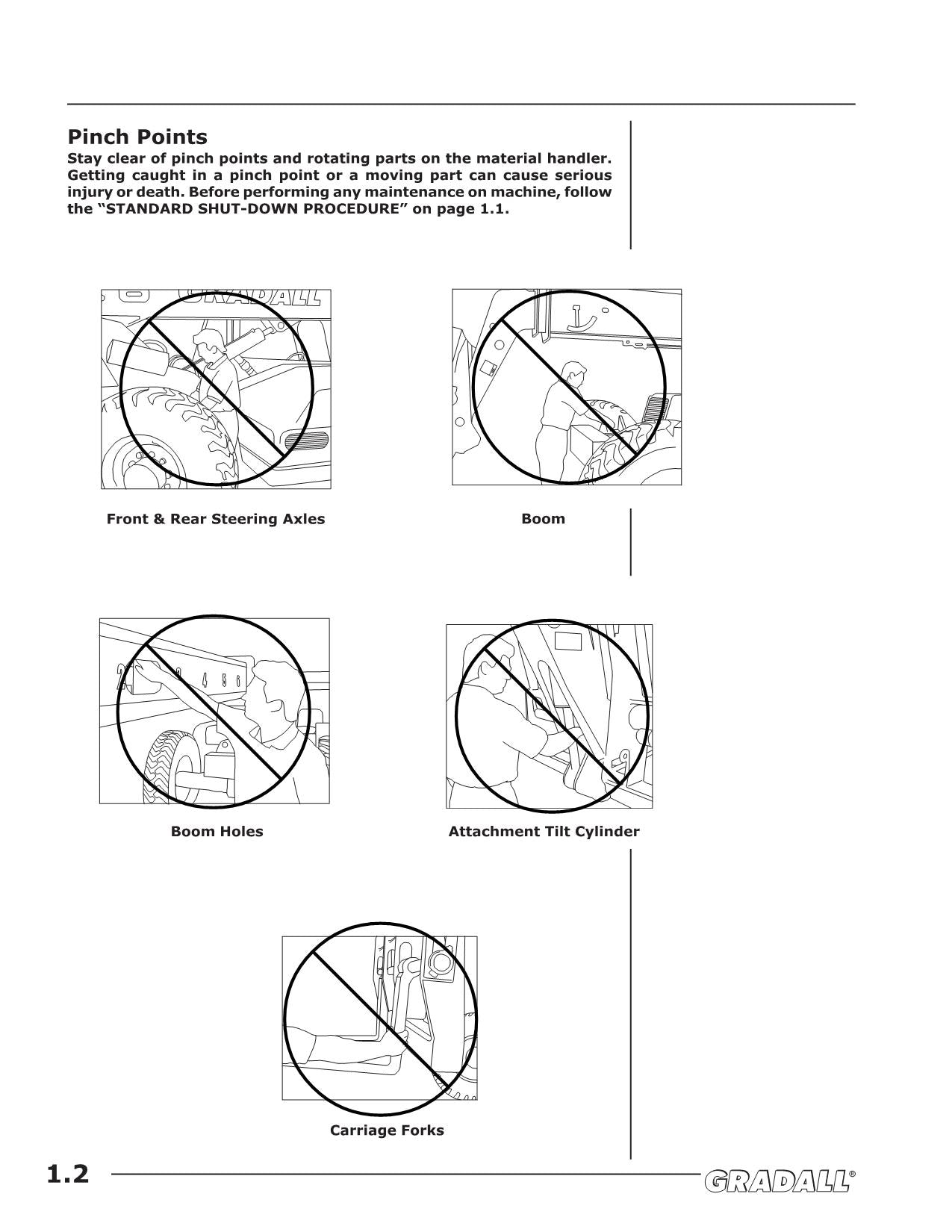 GRADALL JLG G6-42A Telehandler Maintenance Operation Operators Manual