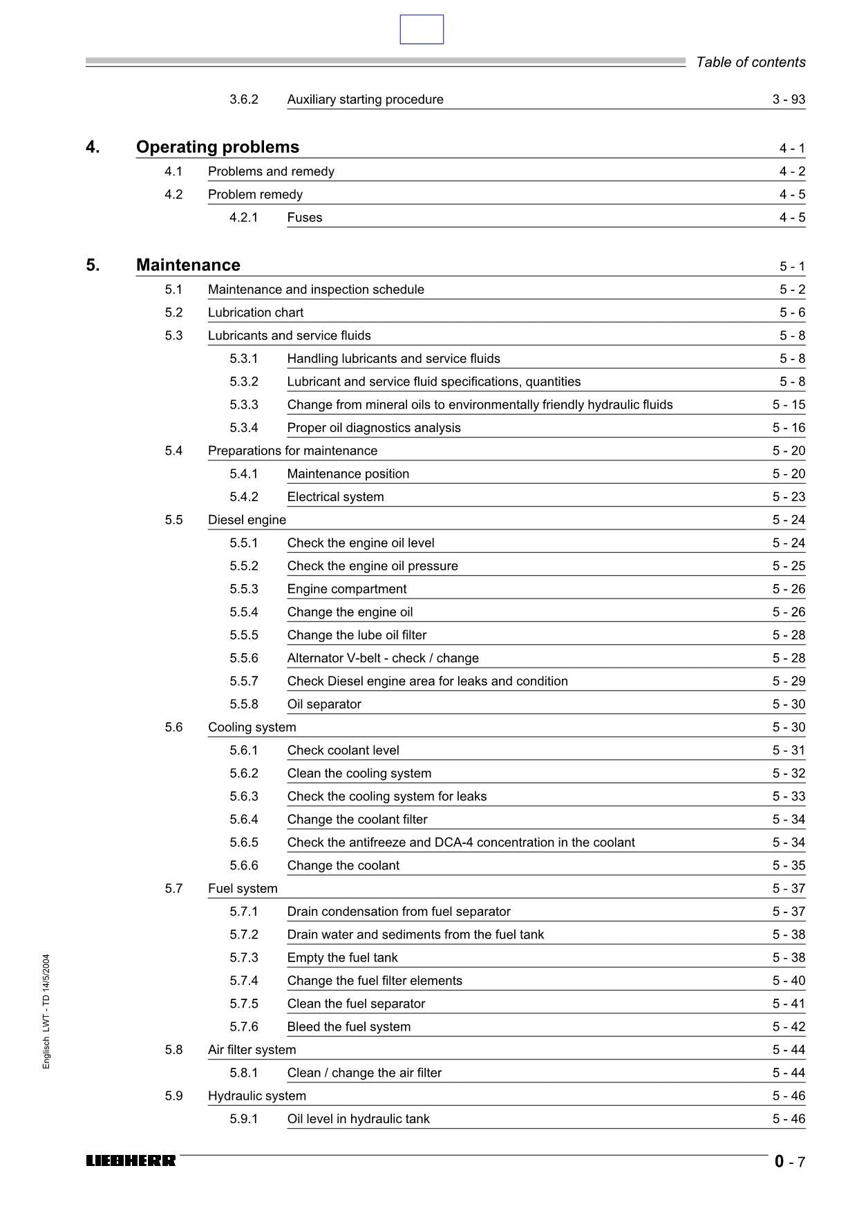 Liebherr PR752 Litronic Dozer Operators manual