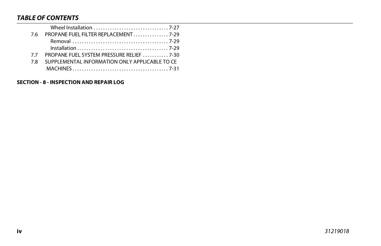 JLG 800S 860SJ Boom Lift Maintenance Operation Operators Manual 31219018