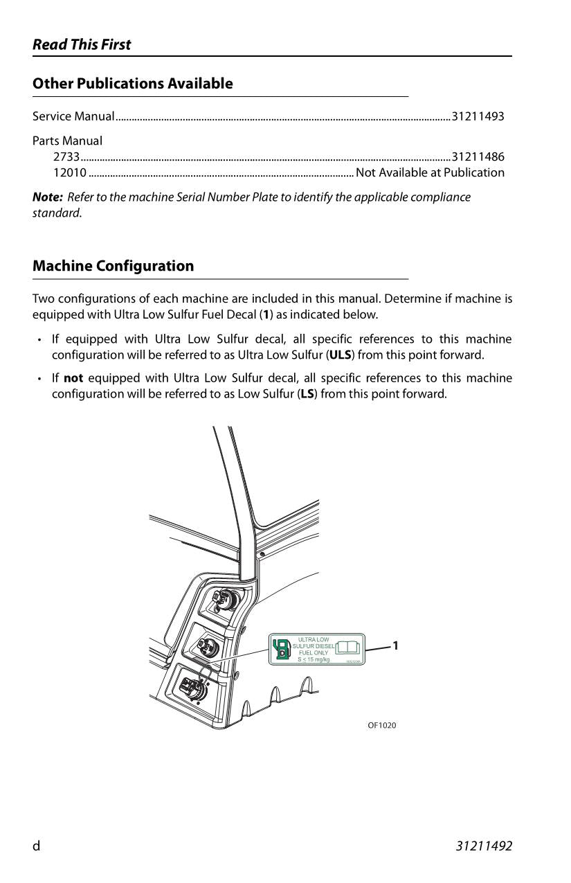 JLG 12010 2733 Telehandler Maintenance Operation Operators Manual 31211492