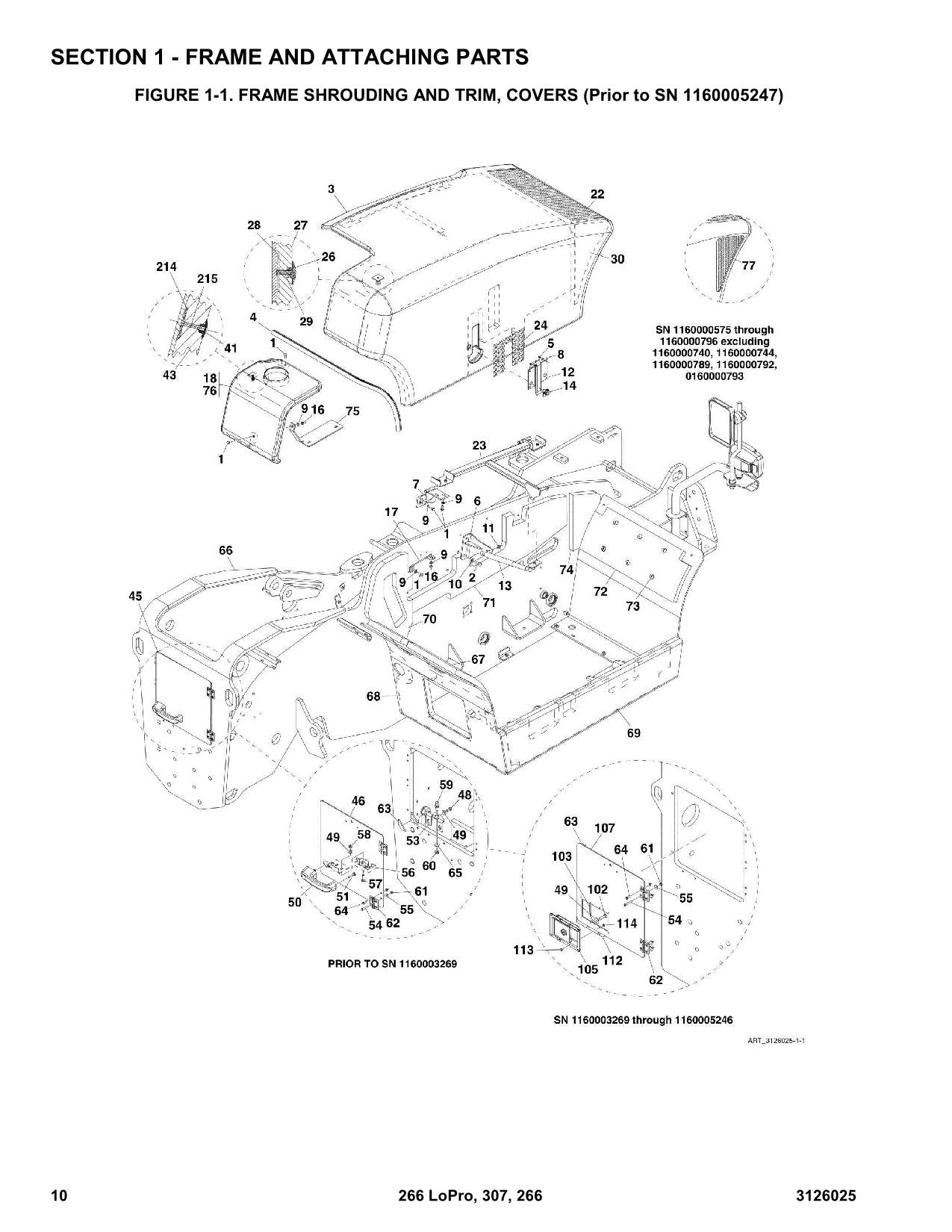 JLG 26.6 26.6 LP 266 266 LoPro 30.7 307 Telehandler Parts Catalog Manual