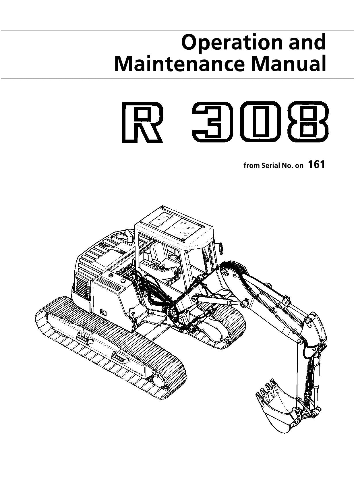 Liebherr R308 Excavator Operators manual