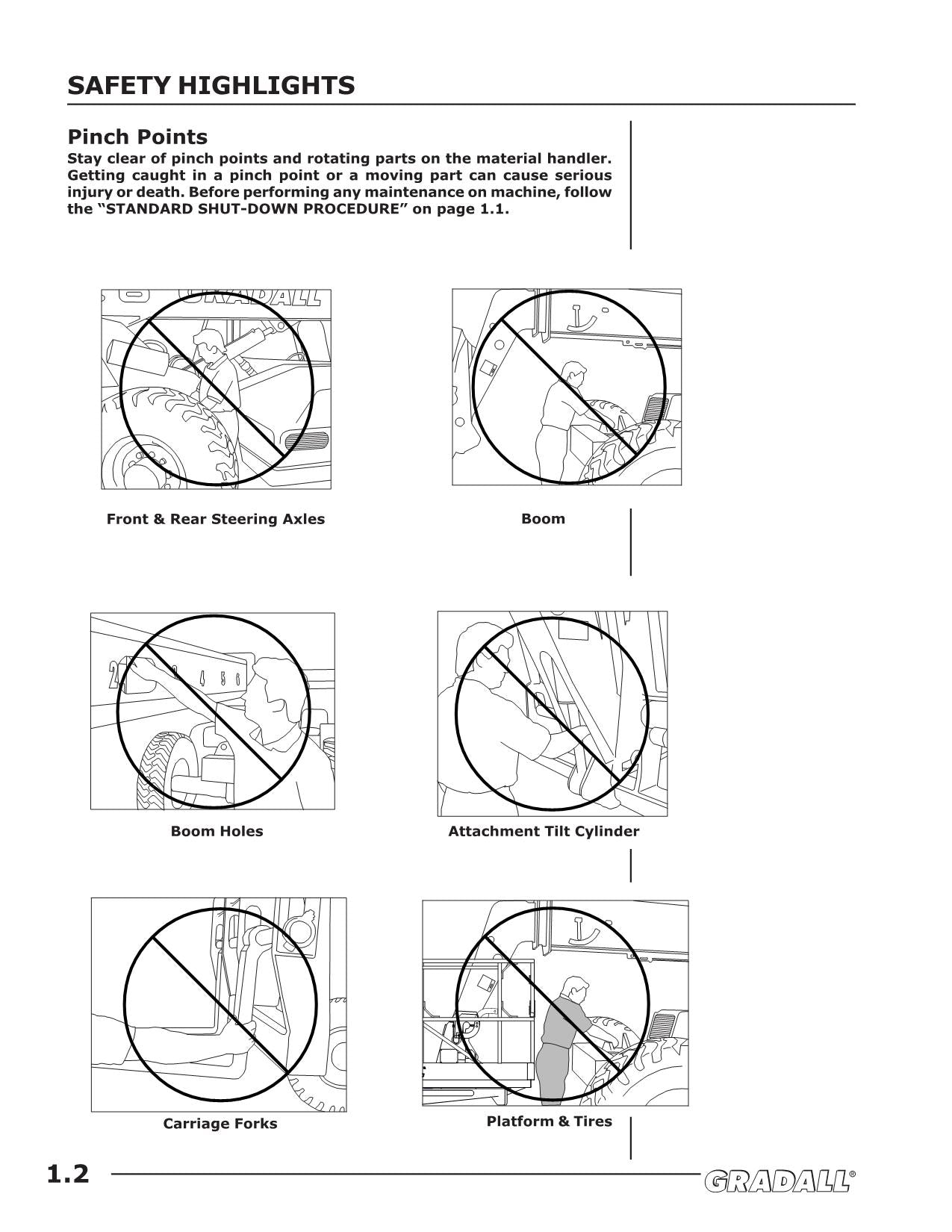 GRADALL JLG TF6-42 Telehandler Maintenance Operation Operators Manual