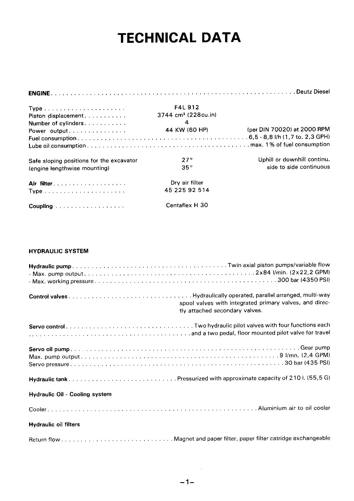 Liebherr R900 Excavator Operators manual