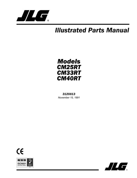 JLG CM25RT CM33RT CM40RT Scissor Lift Parts Catalog Manual 3120813