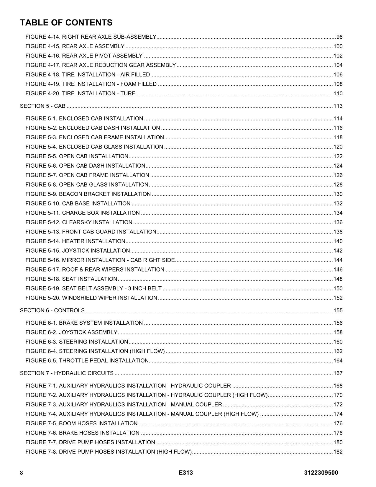 JLG E313 Telehandler Parts Catalog Manual