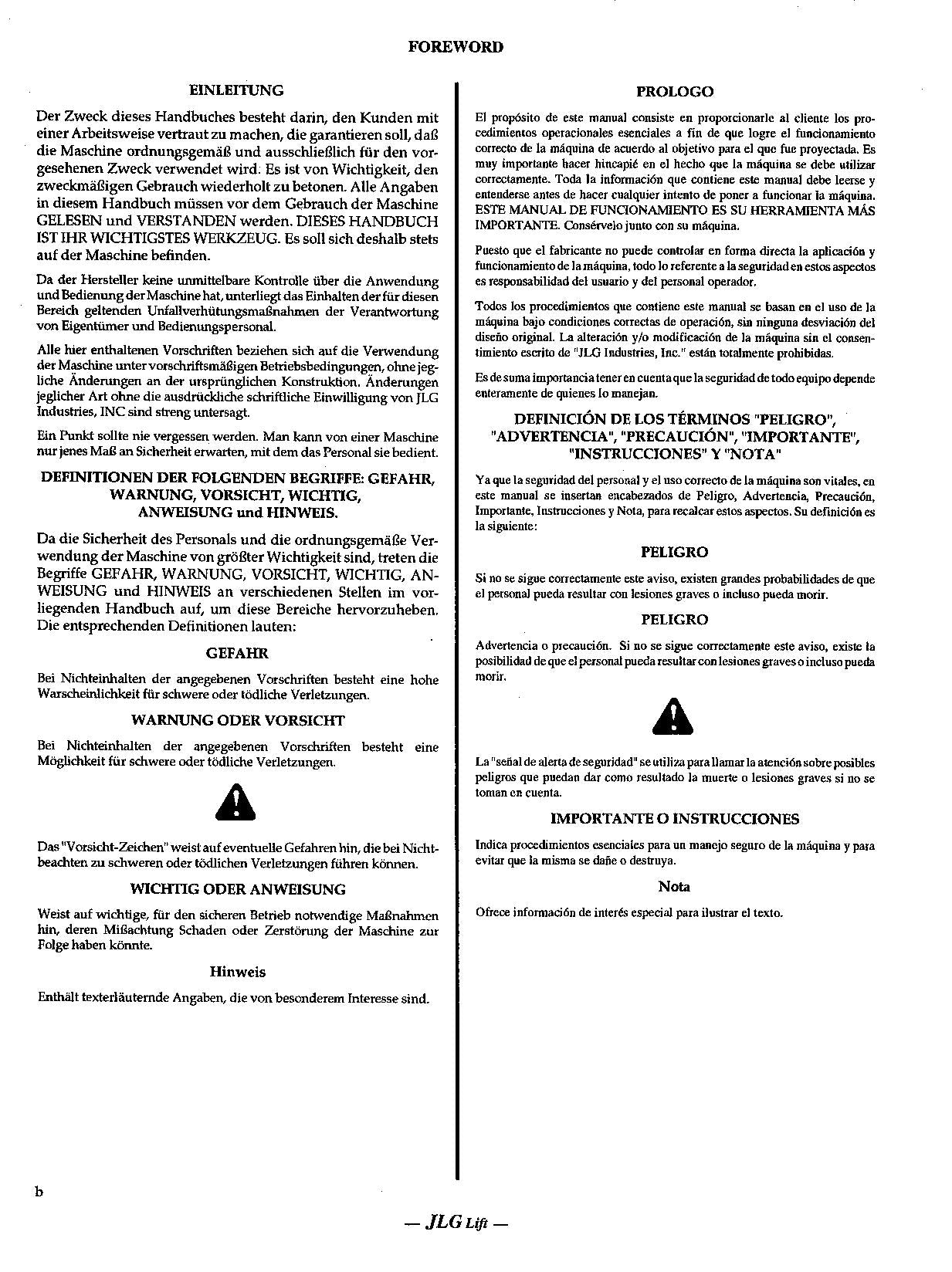 JLG 500RTS CM1432 CM1432PLUS CM1732 CM2033 CM2046 Scissor Lift Operators Manual