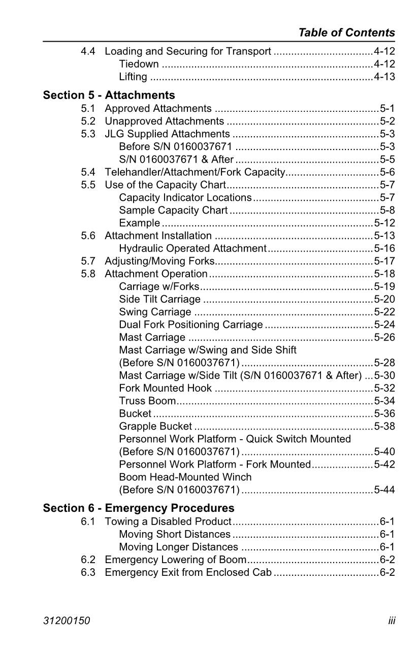 JLG G10-43A G9-43A Telehandler Maintenance Operation Operators Manual