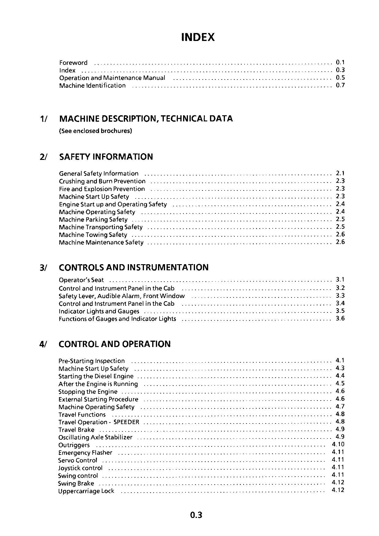 Liebherr A310 Excavator  Operators manual