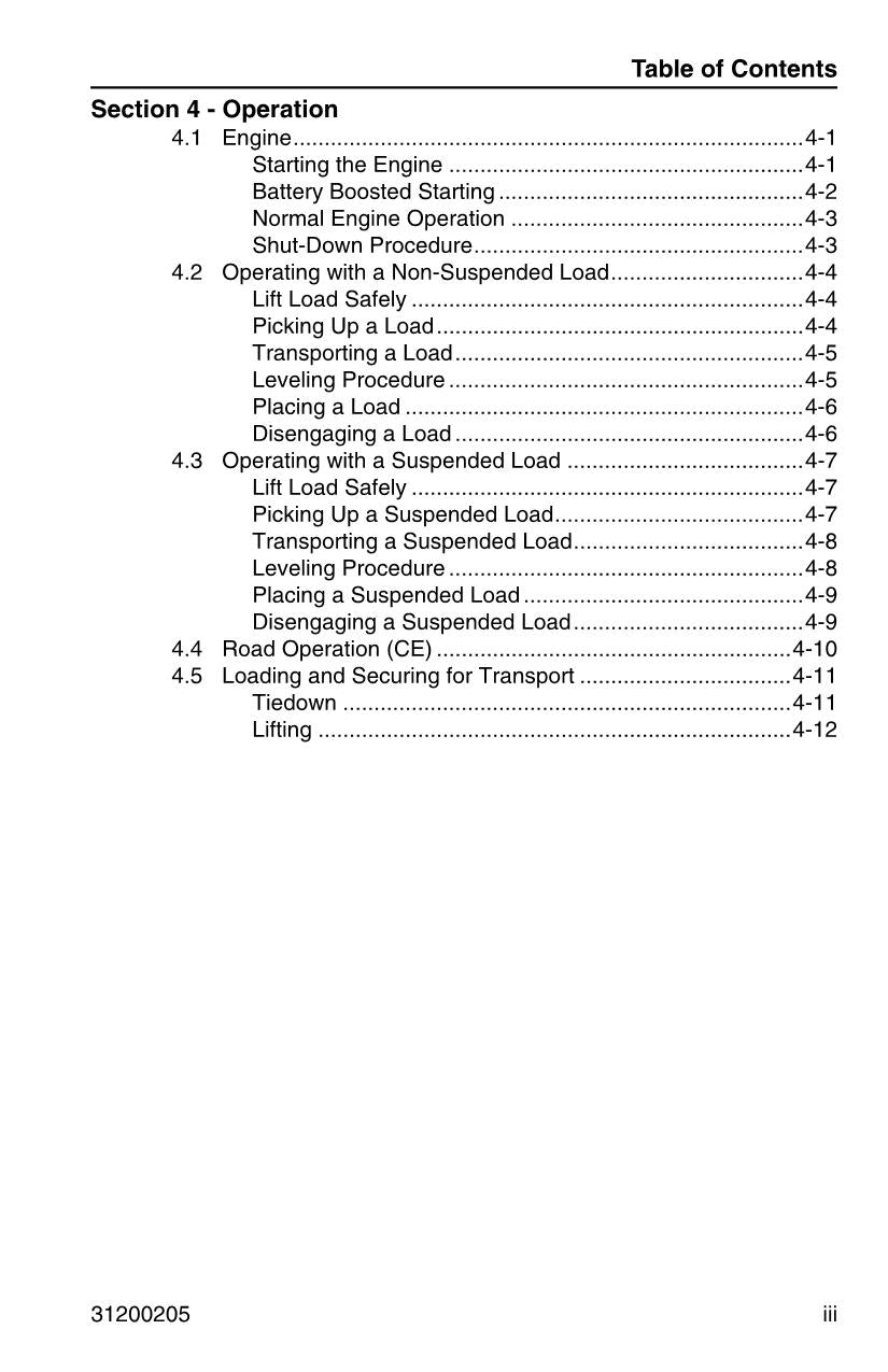 JLG 3508PS 3509PS 3512PS 3513PS 4008PS 4009PS Telehandler Operators Manual