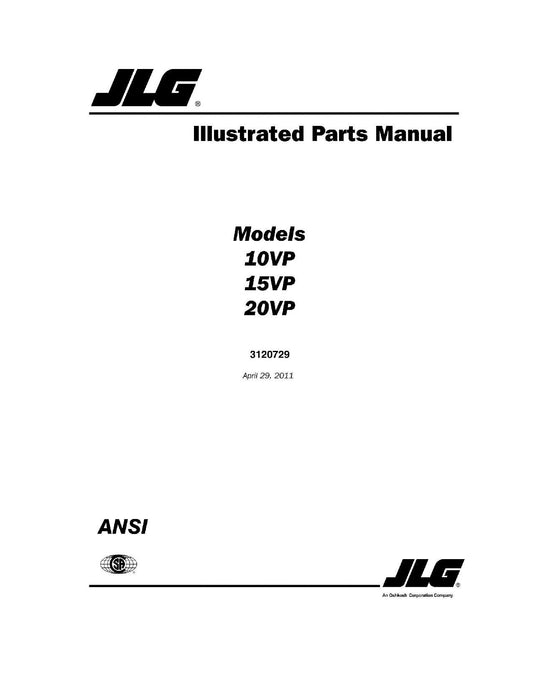 JLG 10VP 15VP 20VP Vertical Mast Parts Catalog Manual