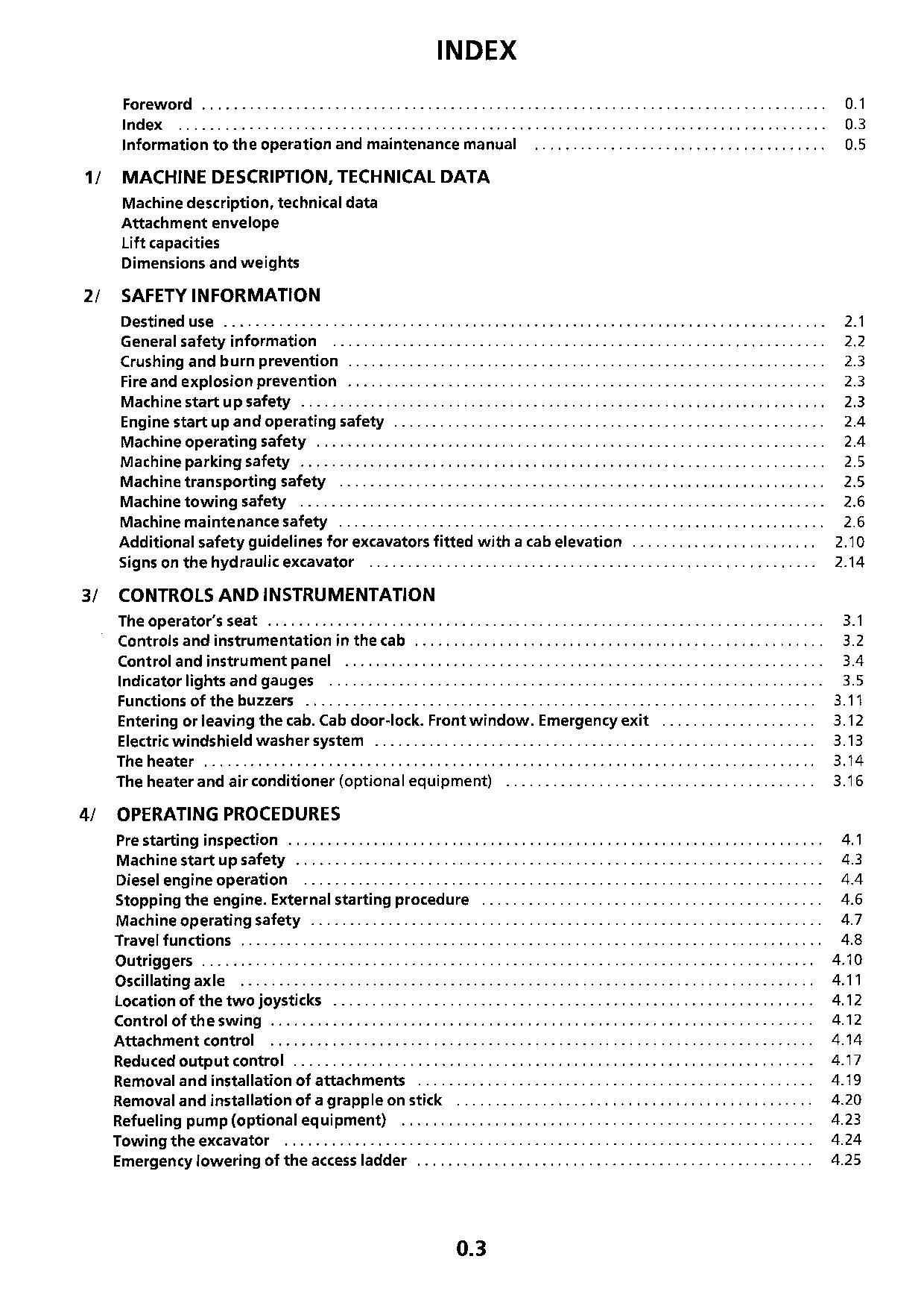 Liebherr A974 Litronic Excavator Operators manual