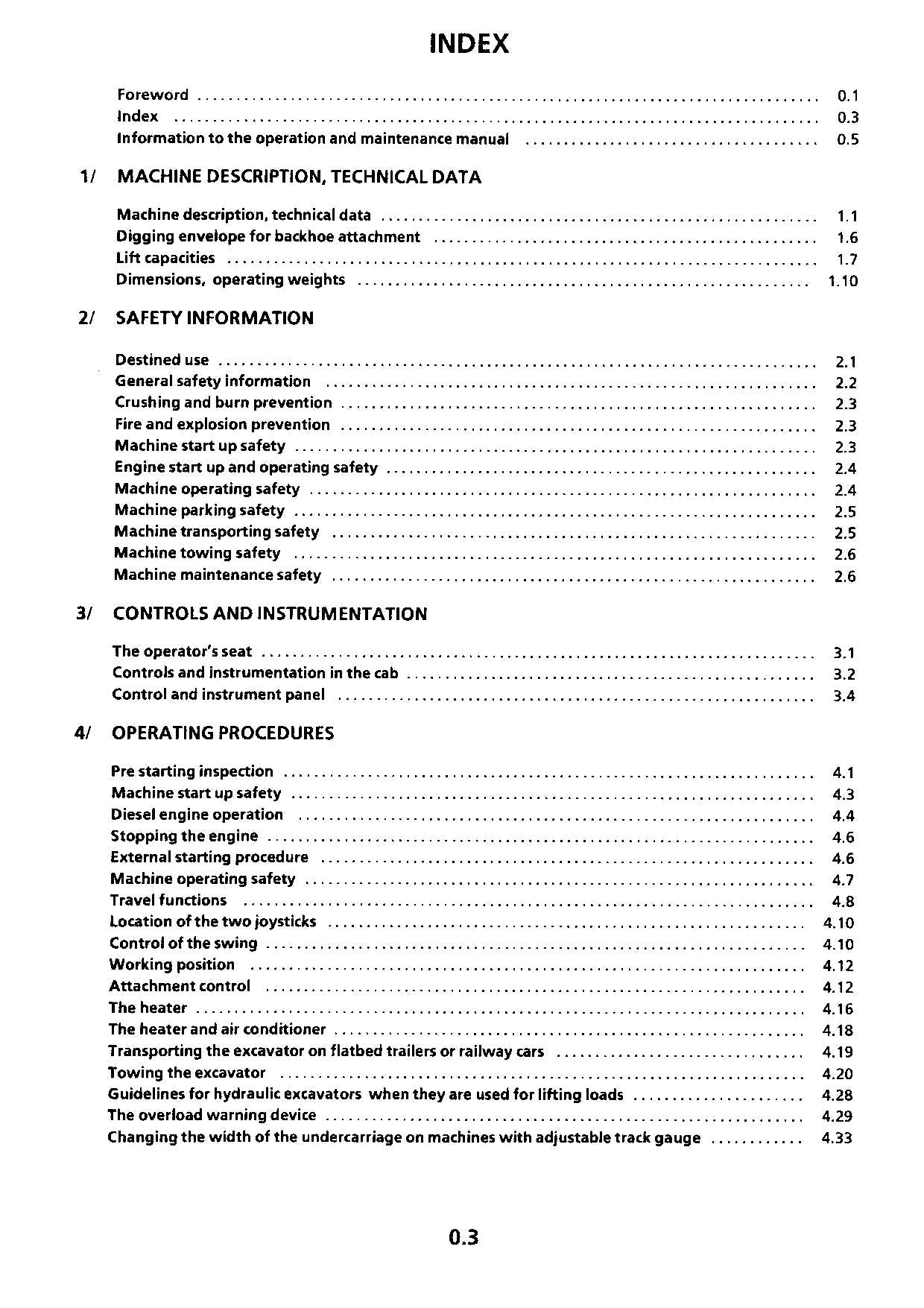 Liebherr R954 Litronic Excavator Operators manual serial 1001