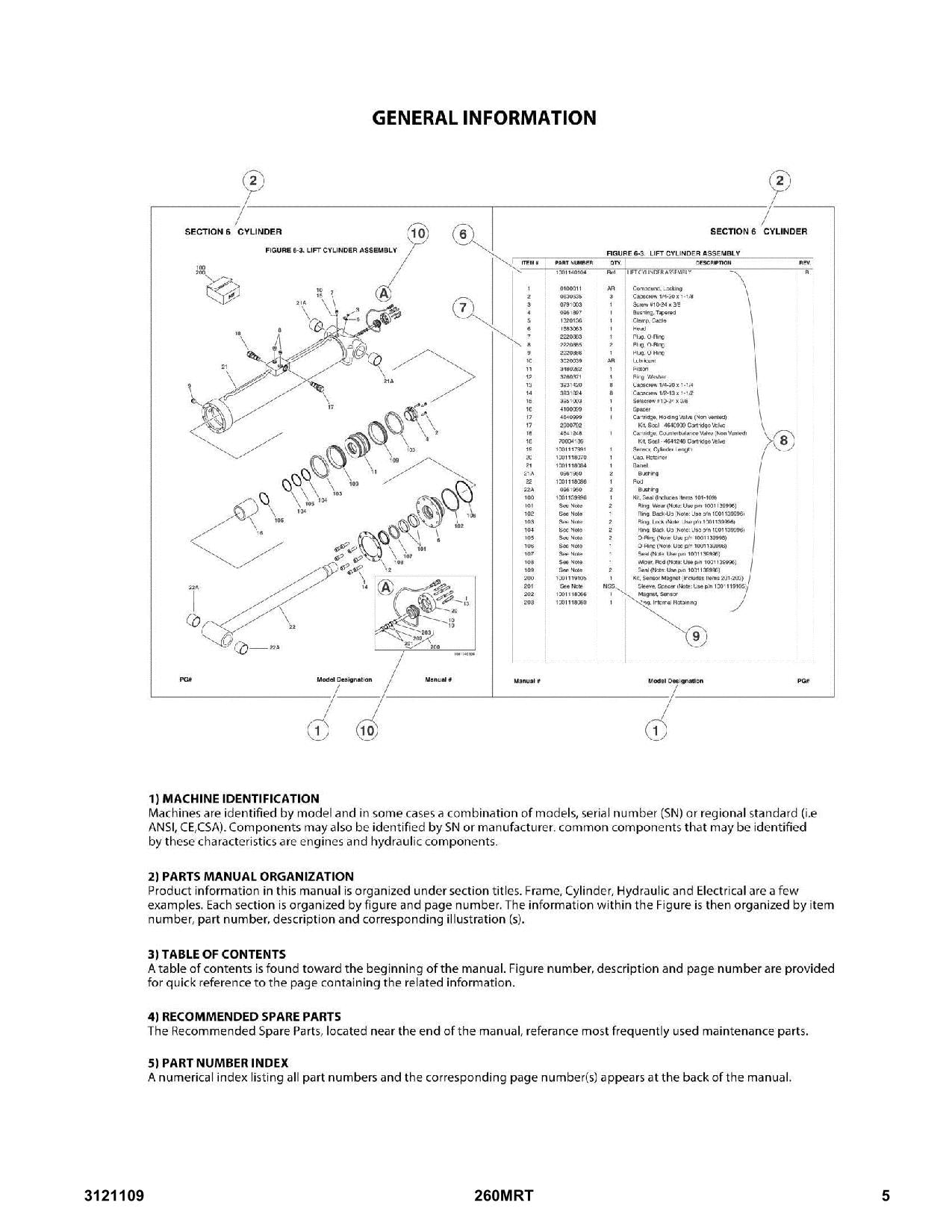 JLG 260MRT Scissor Lift Parts Catalog Manual 0200000100-0200269758