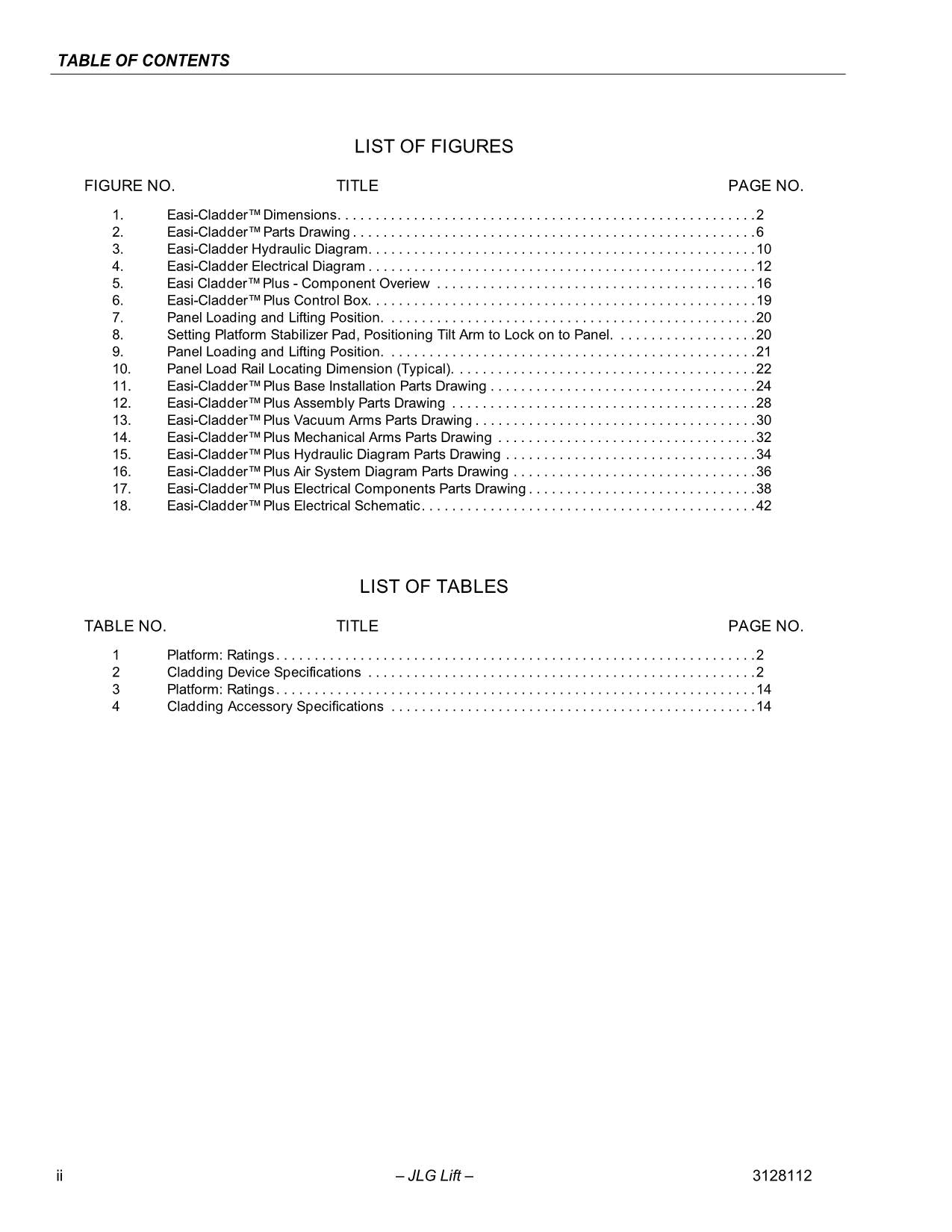 JLG Easy-Cladder Plus Accessorie Operation Parts Service Manual