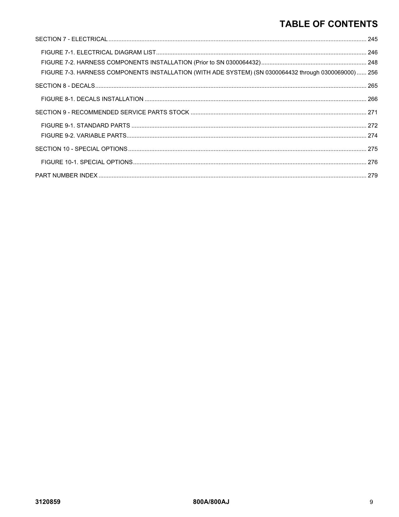 JLG 800A 800AJ Boom Lift Parts Catalog Manual 3120859