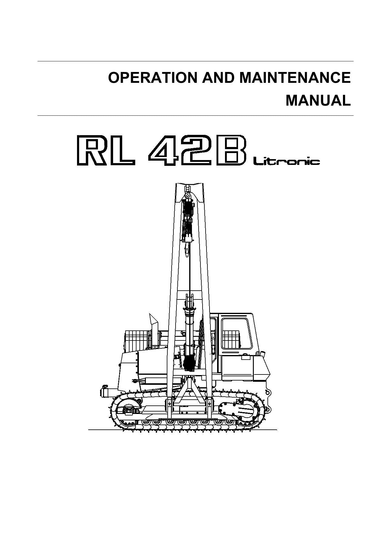 Liebherr RL42 B Litronic Pipe Layer Operators manual