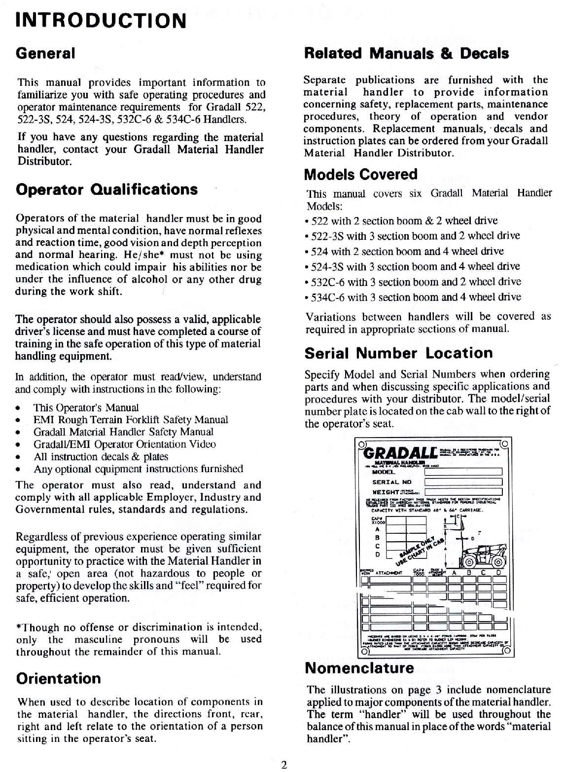 JLG 522 524 532C-6 534C-6 Telehandler Operation Service