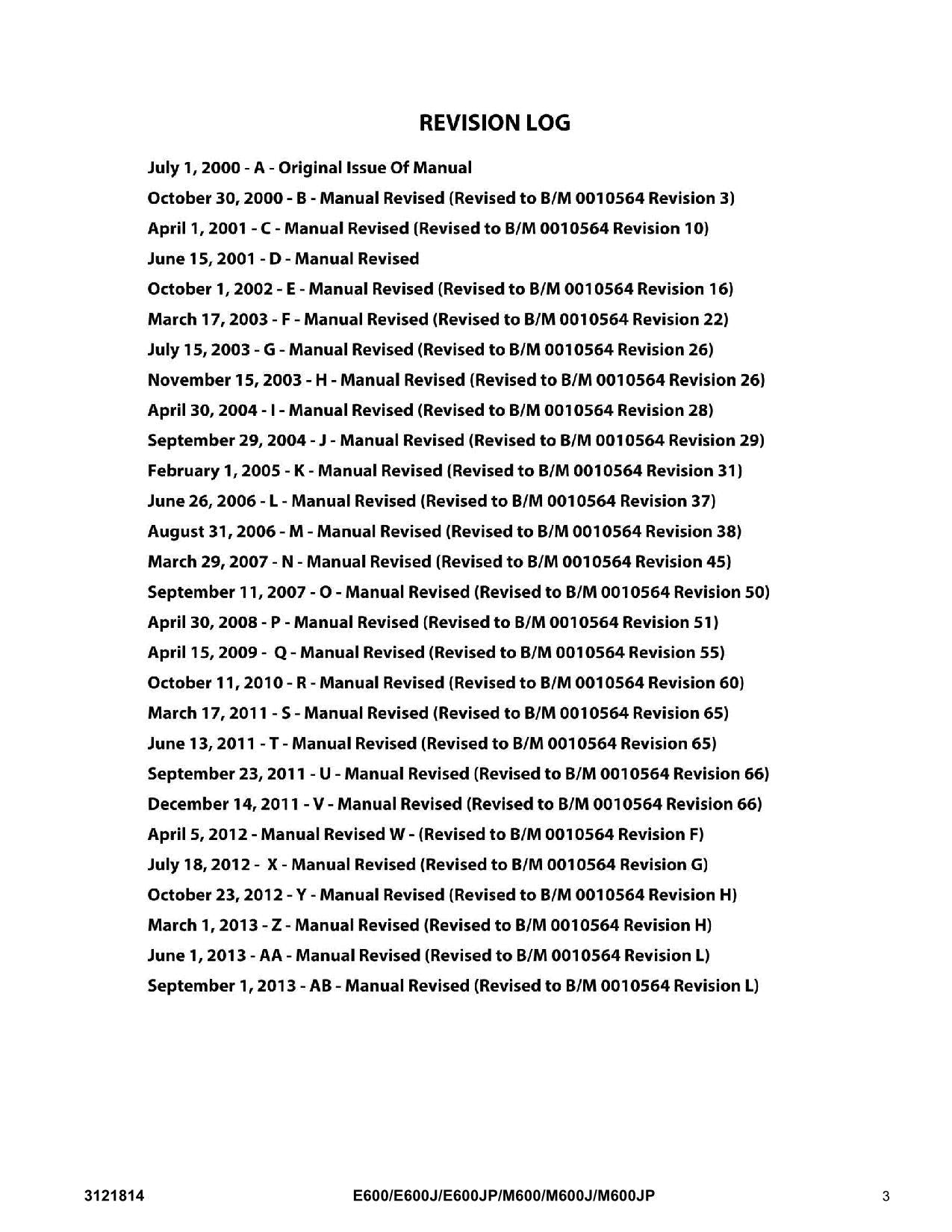 JLG E600 E600J E600JP M600 M600J M600JP Boom Lift Parts Catalog Manual