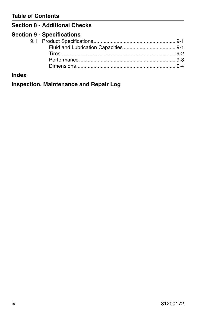 JLG 544D Telehandler Maintenance Operation Operators Manual